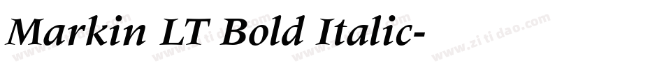 Markin LT Bold Italic字体转换
